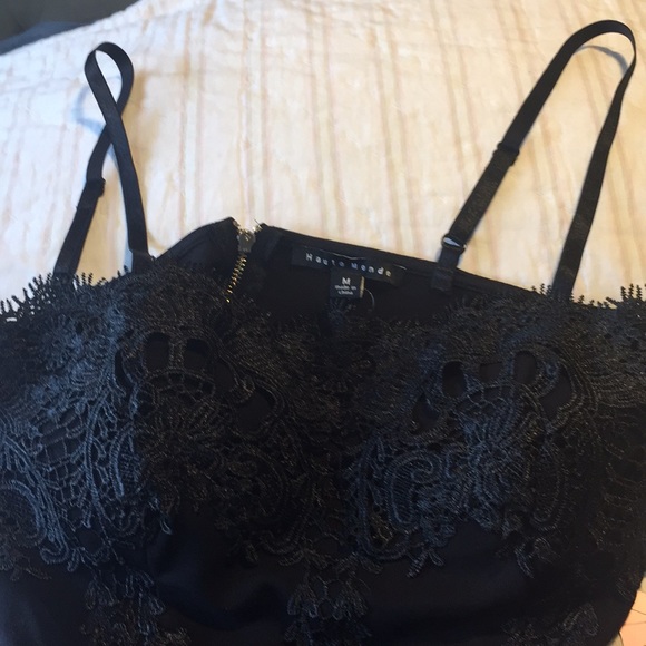 Black Lace Sexy Slip Dress/Lingerie Straps Medium - Picture 8 of 16